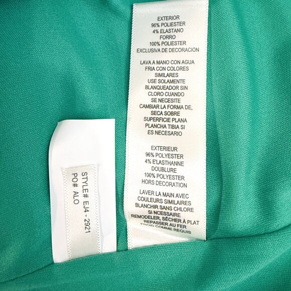 Eliza J 60's Mod Style Green Pink Floral Flower Print Embroidered Dress 2 Retro - Picture 9 of 10